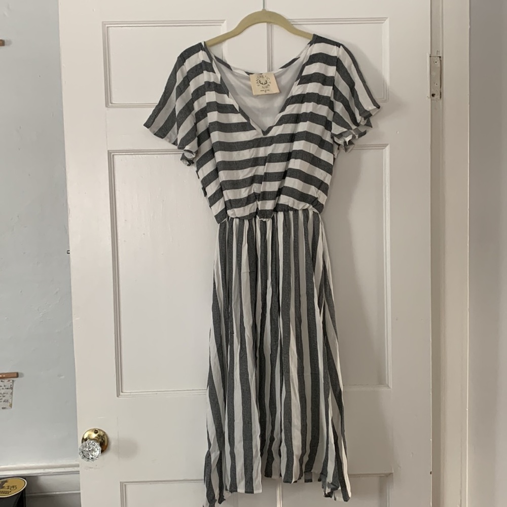 Medium Fantastic Fawn striped dress